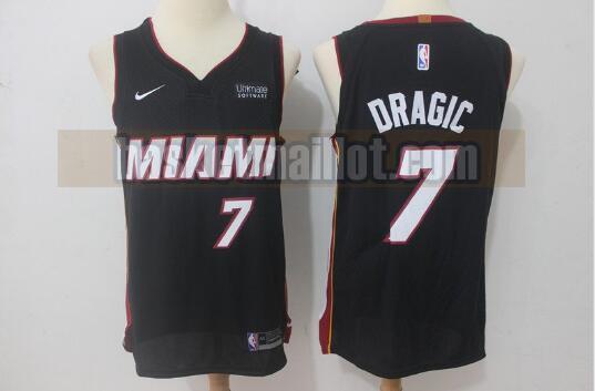Maillot nba Miami Heat Basketball Homme Goran Dragic 7 Noir