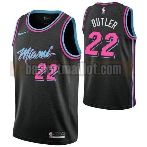 Maillot nba Miami Heat Ville 2019 Homme Jimmy Butler 22 Noir