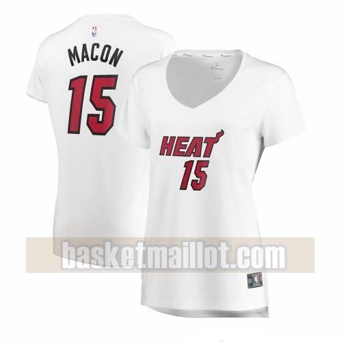 Maillot nba Miami Heat association edition Femme Daryl Macon 15 Blanc