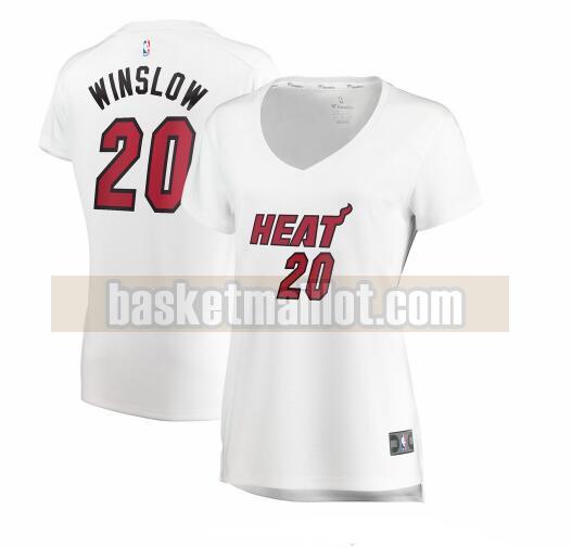 Maillot nba Miami Heat association edition Femme Justise Winslow 20 Blanc