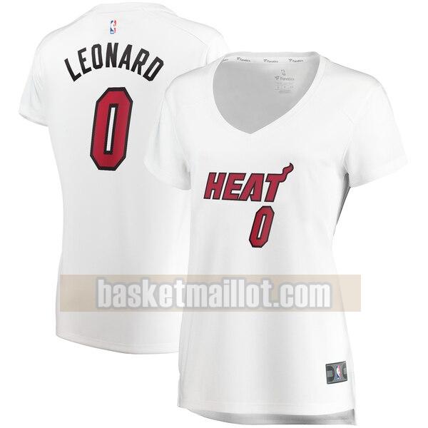Maillot nba Miami Heat association edition Femme Meyers Leonard 0 Blanc
