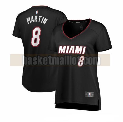 Maillot nba Miami Heat icon edition Femme Jeremiah Martin 8 Noir