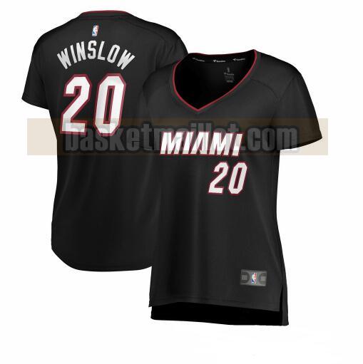 Maillot nba Miami Heat icon edition Femme Justise Winslow 20 Noir