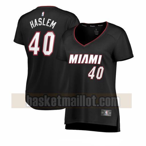 Maillot nba Miami Heat icon edition Femme Udonis Haslem 40 Noir