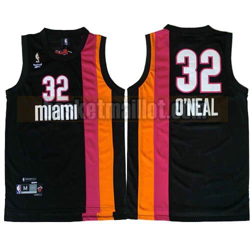 Maillot nba Miami Heat retro Homme Shaquille O'Neal 32 Noir
