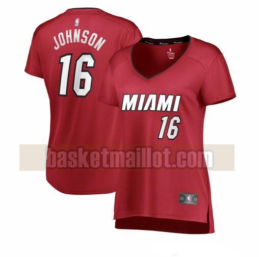 Maillot nba Miami Heat statement edition Femme James Johnson 16 Rouge