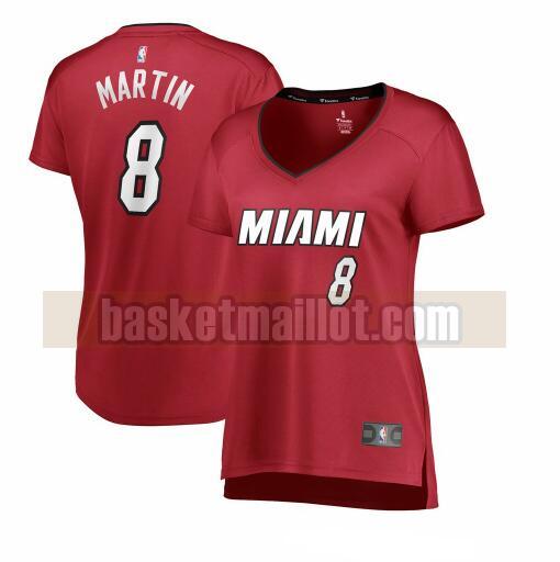 Maillot nba Miami Heat statement edition Femme Jeremiah Martin 8 Rouge