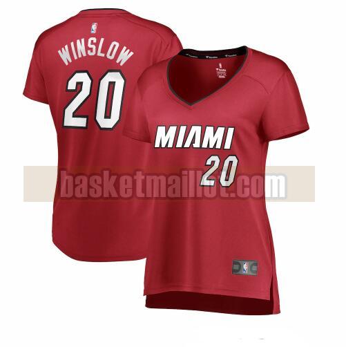 Maillot nba Miami Heat statement edition Femme Justise Winslow 20 Rouge