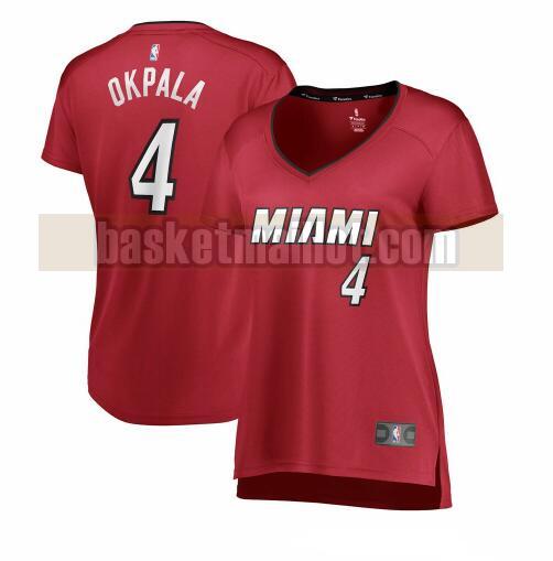 Maillot nba Miami Heat statement edition Femme KZ Okpala 4 Rouge