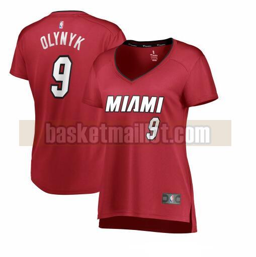 Maillot nba Miami Heat statement edition Femme Kelly Olynyk 9 Rouge