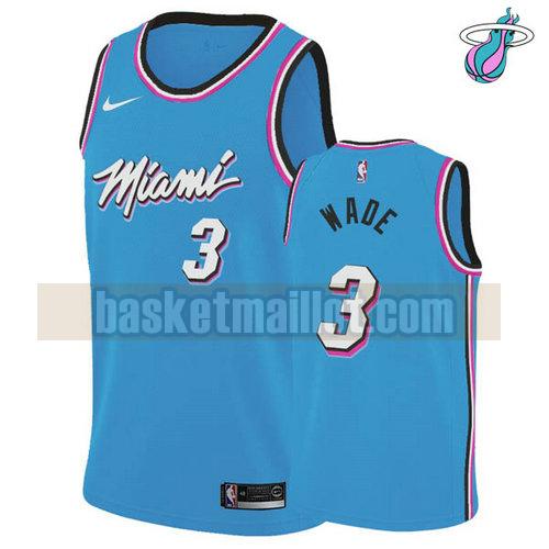 Maillot nba Miami Heat vice night Homme Dwyane Wade 3 Bleu
