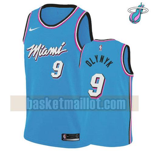Maillot nba Miami Heat vice night Homme Kelly Olynyk 9 Bleu