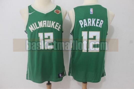 Maillot nba Milwaukee Bucks Basketball Homme Jabari Parker 12 Vert