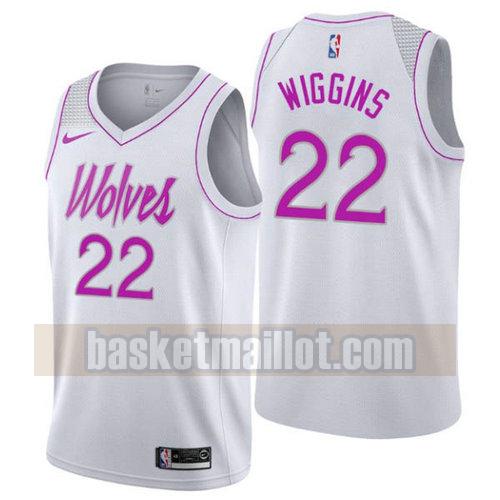 Maillot nba Minnesota Timberwolves Earned 2019 Homme Andrew Wiggins 22 White