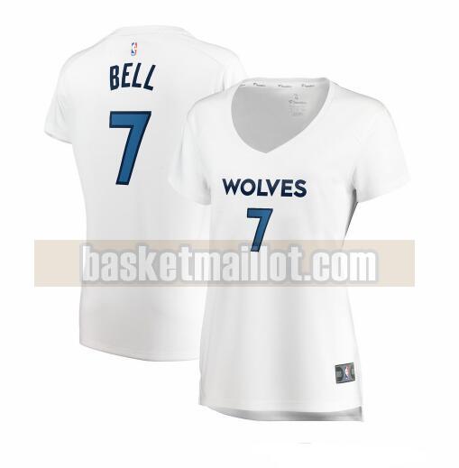 Maillot nba Minnesota Timberwolves association edition Femme Jordan Bell 7 Blanc