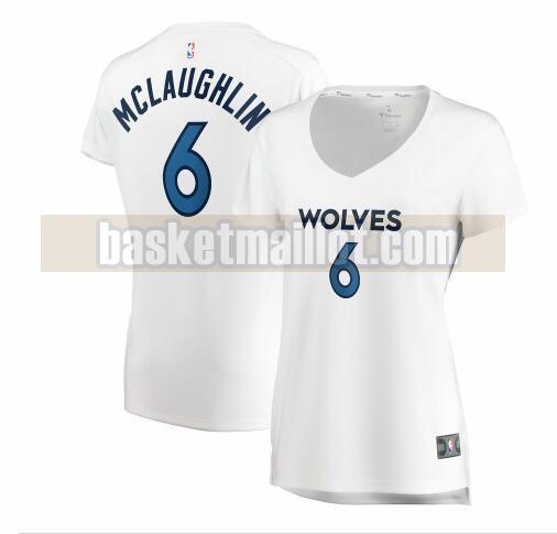 Maillot nba Minnesota Timberwolves association edition Femme Jordan McLaughlin 6 Blanc