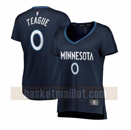 Maillot nba Minnesota Timberwolves icon edition Femme Jeff Teague 0 Bleu marin