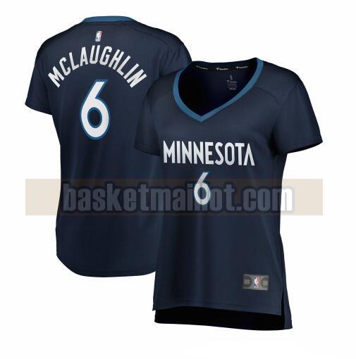 Maillot nba Minnesota Timberwolves icon edition Femme Jordan McLaughlin 6 Bleu marin