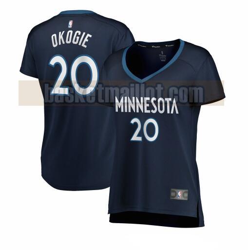 Maillot nba Minnesota Timberwolves icon edition Femme Josh Okogie 20 Bleu marin