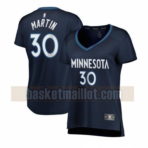 Maillot nba Minnesota Timberwolves icon edition Femme Kelan Martin 30 Bleu marin