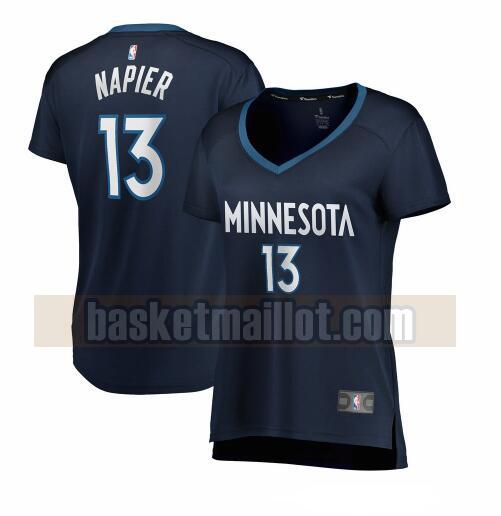 Maillot nba Minnesota Timberwolves icon edition Femme Shabazz Napier 13 Bleu marin