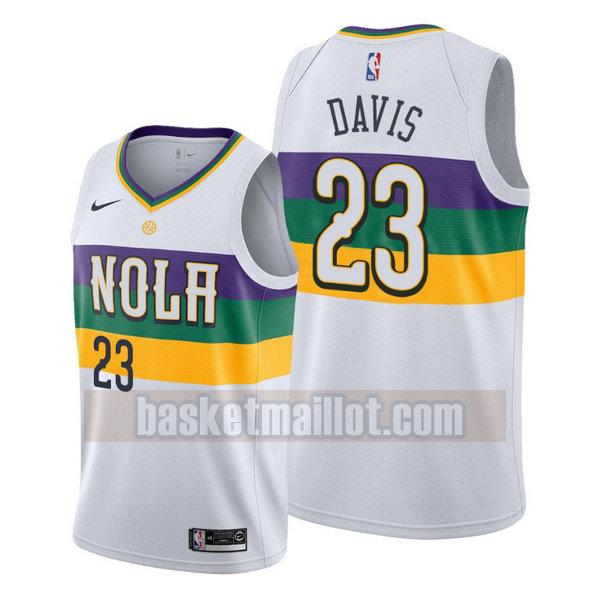Maillot nba New Orleans Pelicans 2020-21 saison déclaration Homme Anthony Davis 23 blanc