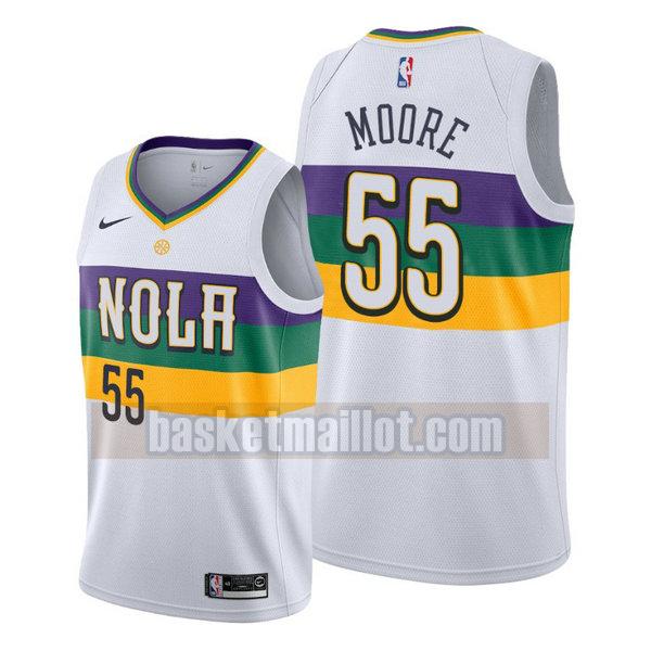 Maillot nba New Orleans Pelicans 2020-21 saison déclaration Homme E'twaun Moore 55 blanc