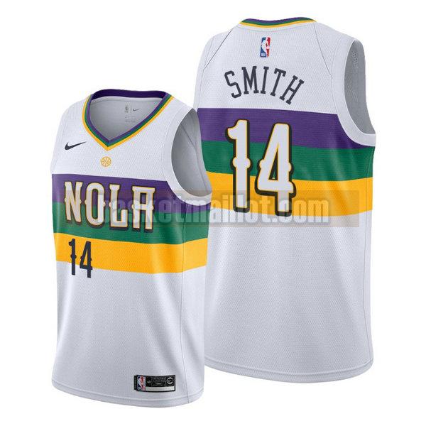 Maillot nba New Orleans Pelicans 2020-21 saison déclaration Homme Jason Smith 14 blanc