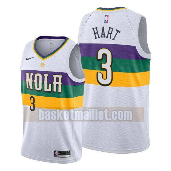 Maillot nba New Orleans Pelicans 2020-21 saison déclaration Homme Josh Hart 3 blanc