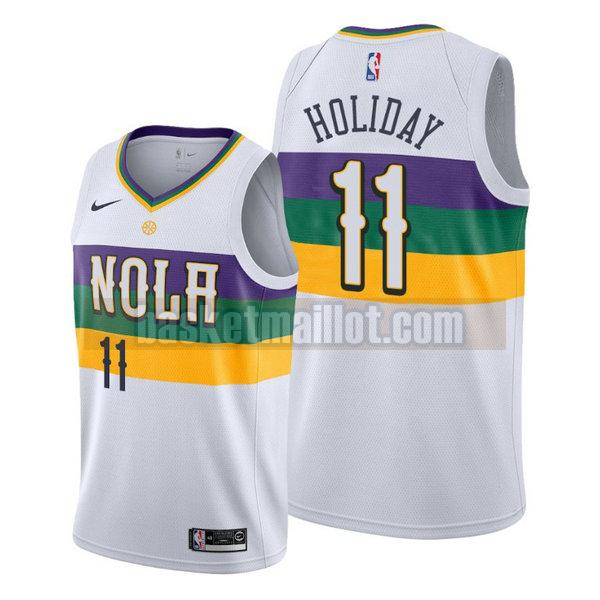 Maillot nba New Orleans Pelicans 2020-21 saison déclaration Homme Jrue Holiday 11 blanc