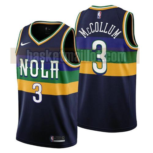 Maillot nba New Orleans Pelicans 2022-2023 City Edition Homme C.J. Mccollum 3 Bleu marin