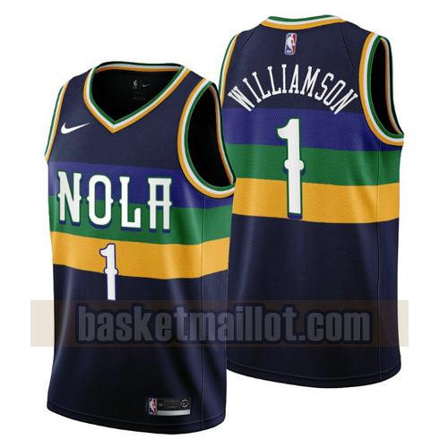 Maillot nba New Orleans Pelicans 2022-2023 City Edition Homme Zion Williamson 1 Bleu marin