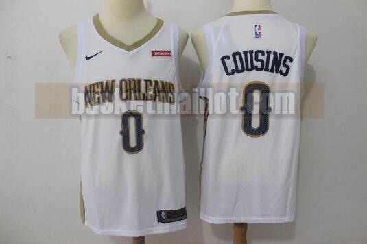 Maillot nba New Orleans Pelicans Basketball Homme DeMarcus Cousins 0 Blanc