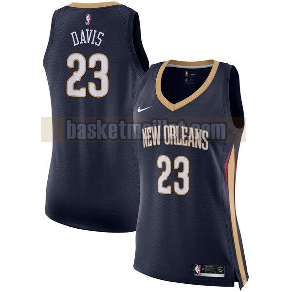 Maillot nba New Orleans Pelicans Nike icon edition Femme Anthony Davis 23 Bleu marin
