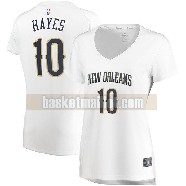 Maillot nba New Orleans Pelicans association edition Femme Jaxson Hayes 10 Blanc