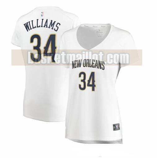 Maillot nba New Orleans Pelicans association edition Femme Kenrich Williams 34 Blanc