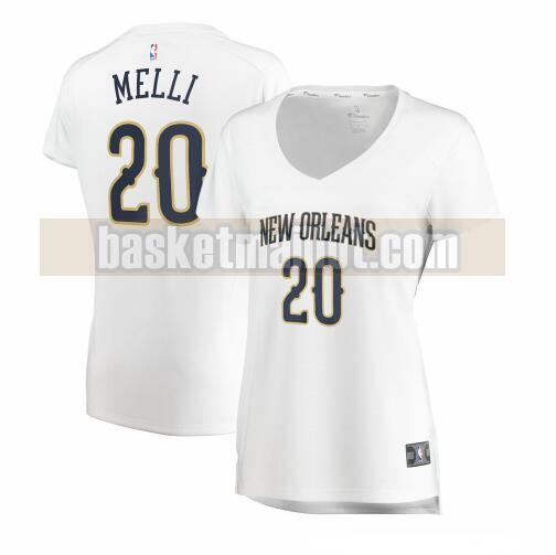 Maillot nba New Orleans Pelicans association edition Femme Nicolo Melli 20 Blanc