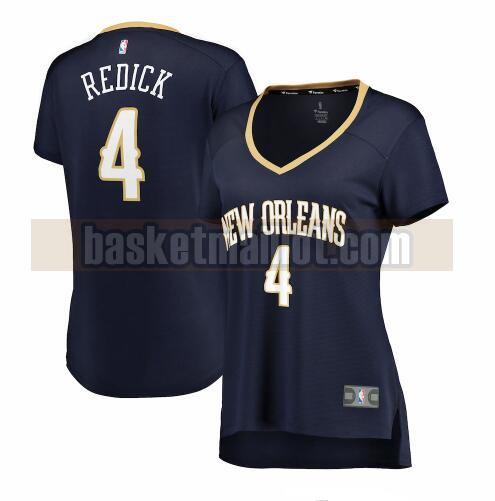 Maillot nba New Orleans Pelicans icon edition Femme JJ Redick 4 Bleu marin