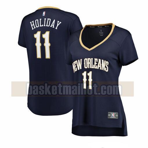 Maillot nba New Orleans Pelicans icon edition Femme Jrue Holiday 11 Bleu marin