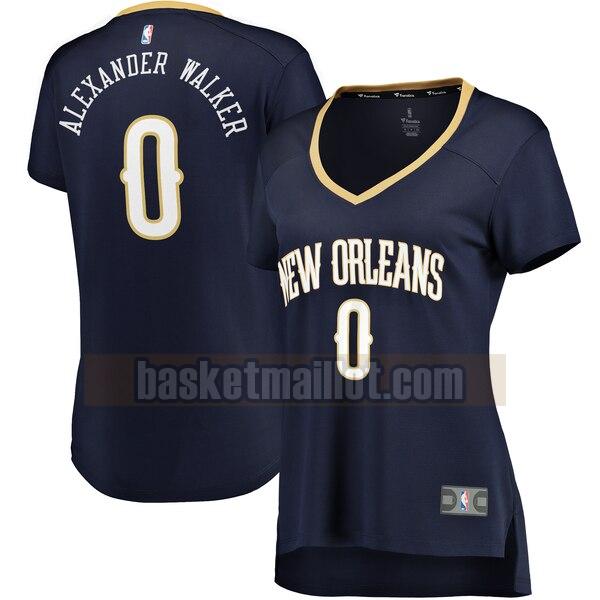Maillot nba New Orleans Pelicans icon edition Femme Nickeil Alexander-Walker 0 Bleu marin