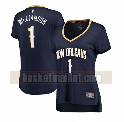 Maillot nba New Orleans Pelicans icon edition Femme Zion Williamson 1 Bleu marin