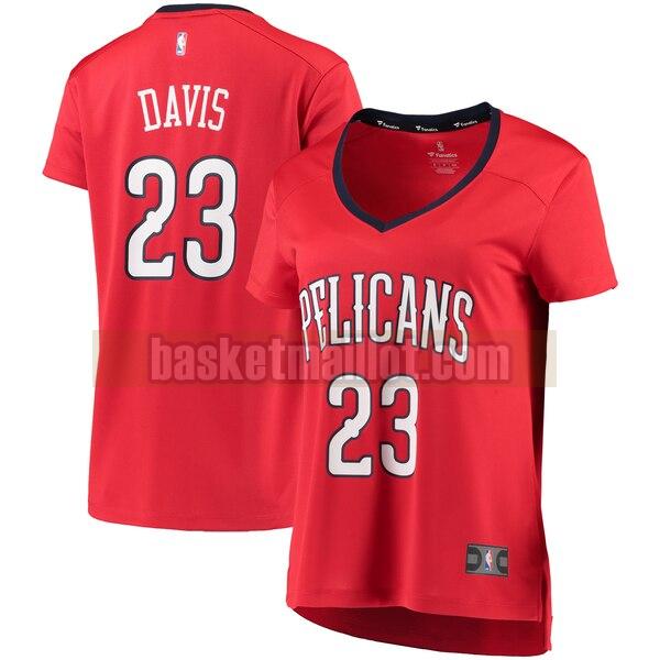 Maillot nba New Orleans Pelicans statement edition Femme Anthony Davis 23 Rouge