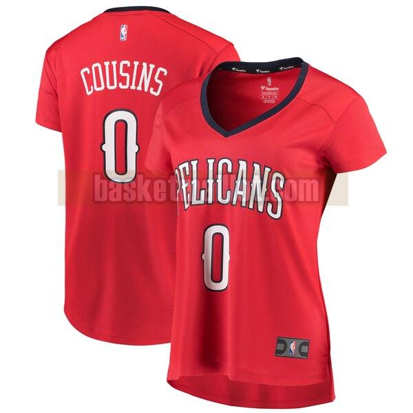 Maillot nba New Orleans Pelicans statement edition Femme DeMarcus Cousins 0 Rouge