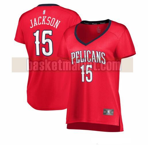 Maillot nba New Orleans Pelicans statement edition Femme Frank Jackson 15 Rouge