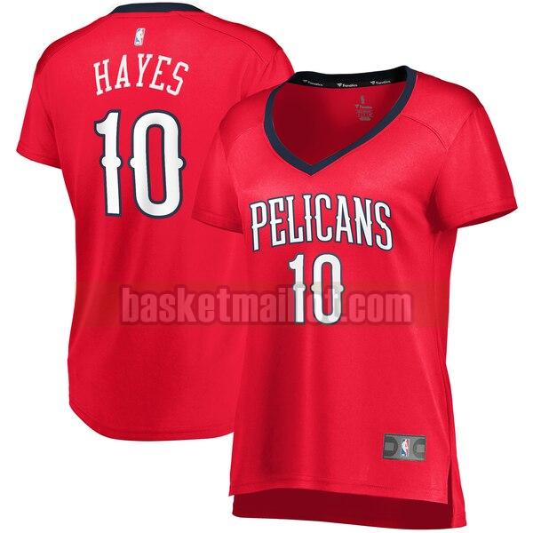 Maillot nba New Orleans Pelicans statement edition Femme Jaxson Hayes 10 Rouge