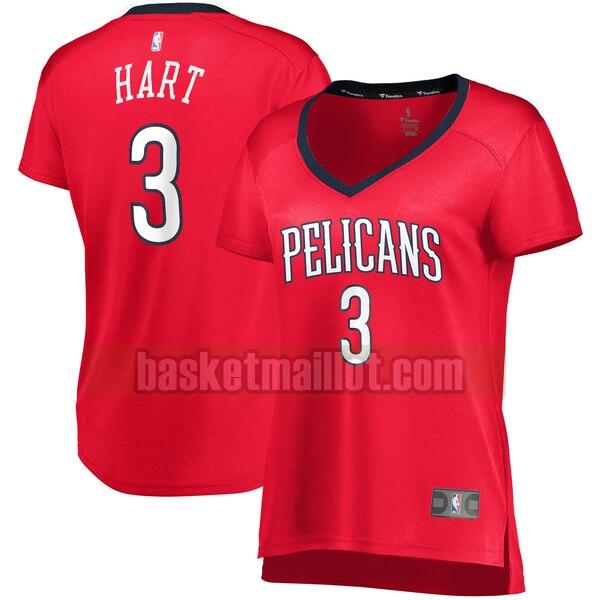 Maillot nba New Orleans Pelicans statement edition Femme Josh Hart 3 Rouge