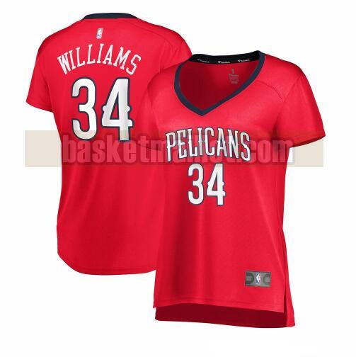 Maillot nba New Orleans Pelicans statement edition Femme Kenrich Williams 34 Rouge