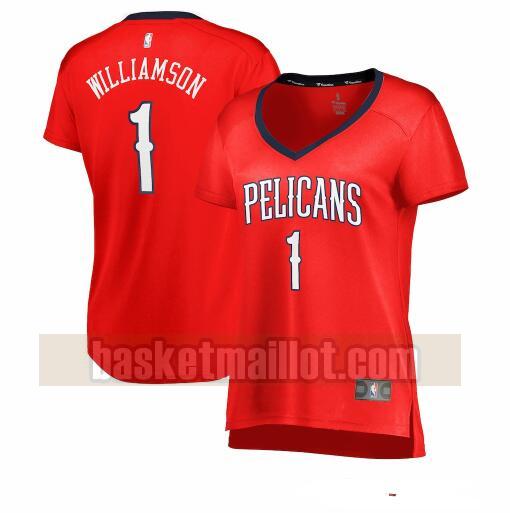 Maillot nba New Orleans Pelicans statement edition Femme Zion Williamson 1 Rouge