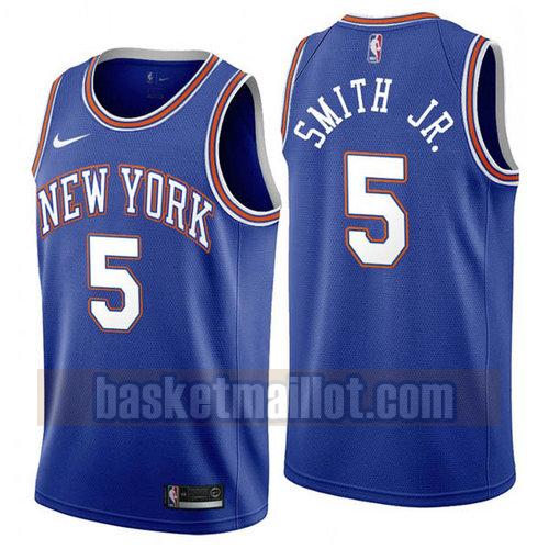 Maillot nba New York Knicks 2019-2020 Homme Dennis Smith Jr 5 Bleu