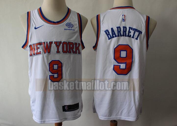 Maillot nba New York Knicks 2019 Homme R.J. Barrett 9 Blanc